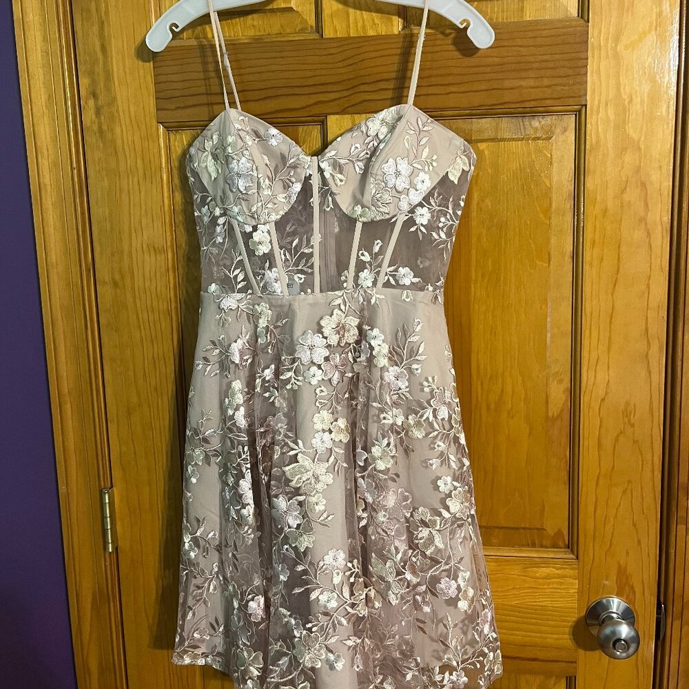 Blush Pink David's Bridal Homecoming Dress